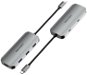 Vention USB-C zu HDMI / USB-C 3.2 Gen 1 / USB 3.0 x 3 / PD Docking Station 0,15 m - Gray Aluminum - Port-Replikator
