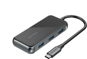 Vention Type-C (USB-C) USB-C to 4× USB3.0 / PD 0.15M Gray Mirrored Surface Type - USB Hub