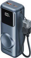 Vention Mini 10000mAh Power Bank (USB-C + USB-A) with Built-in USB-C Cable and Apple Watch Charging - Power Bank