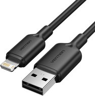 Vention USB 2.0 Type-A Male to Lightning Male 2.4A Cable 2M Black PVC Type - Data Cable
