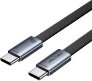 Vention Flat USB 2.0 Type-C Male to Type-C Male 3A Cable 1.5M Black Aluminum Alloy Type - Data Cable