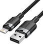 Vention USB 2.0 Type-A Male to Lightning Male 2.4A Cable 1M Black Aluminum Alloy Type - Adatkábel