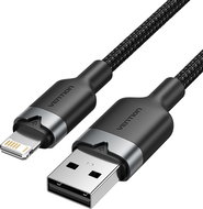 Vention USB 2.0 Type-A Male to Lightning Male 2.4A Cable 2M Black Aluminum Alloy Type - Data Cable