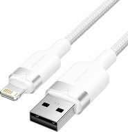 Vention USB 2.0 Type-A Male to Lightning Male 2.4A Cable 2M White Aluminum Alloy Type - Data Cable
