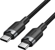 Vention USB 2.0 Type-C Male to Type-C Male 3A Cable 2M Black Aluminum Alloy Type - Data Cable