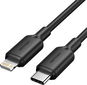 Vention USB 2.0 Type-C Male to Lightning Male 3A Cable 1M Black PVC Type - Adatkábel