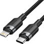 Vention USB 2.0 Type-C Male to Lightning Male 3A Cable 2M Black Aluminum Alloy Type - Adatkábel