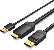 Vention HDMI to DisplayPort (DP) 4K@60Hz Cable 1.5m Black - Video kábel