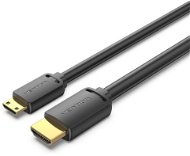 Video kábel Vention HDMI-C Male to HDMI-A Male 4K HD Cable 1 m Black - Video kabel