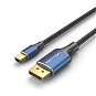 Vention Cotton Braided Mini DP Male to DP Male 8K HD Cable 1.5m Blue Aluminum Alloy Type - Video Cable