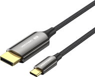 Vention Cotton Braided 8K Bi-Directional USB-C Male to DisplayPort Male Cable 1M Black Zinc Alloy Ty - Videokábel