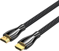 Vention Cotton Braided 4K HDMI Male to Male Cable 1M Black Zinc Alloy Type - Video Cable