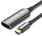 Vention Cotton Braided USB-C to DP 8K Converter 0.25M Black Zinc Alloy Type - Videokábel