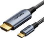 Vention Cotton Braided USB-C to HDMI-A 4K HD Cable 1M Gray Aluminum Alloy Type - Video kabel