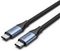 Vention Cotton Braided USB-C 4.0 5A Cable 1m Gray Aluminum Alloy Type - Datový kabel