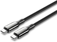 Vention Cotton Braided USB-C 2.0 5A Cable 1.2 m Black Zinc Alloy Type - Dátový kábel