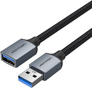 Vention Cotton Braided USB 3.0 Type A Male to Female Extension Cable 1 M Gray Aluminum Alloy Type - Dátový kábel