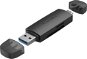 Vetion 2-in-1 USB 3.0 A+C Card Reader(SD+TF) Black Dual Drive Letter - Card Reader