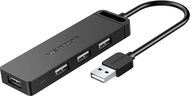 Vention 4-Port USB 2.0 Hub with Power Supply 1 m Black - USB hub