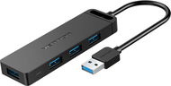 USB Hub Vention 4-Port USB 3.0 Hub with Power Supply, 0.5m - fekete - USB Hub