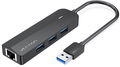 Vention 3-Port USB 3.0 Hub with Gigabit Ethernet Adapter 0.15M Black