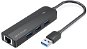 Vention 3-Port USB 3.0 Hub with Gigabit Ethernet Adapter 0.15M Black - Replikátor portů