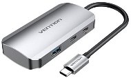 USB Hub Vention 5-Port USB 3 Gen 1 / 3x USB3.0 / PD Hub 0.15M Gray Aluminum Alloy Type - USB Hub