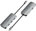 Vention USB-C to USB 3.0 x 4 / Micro USB-B Hub 0.15M Gray Aluminum