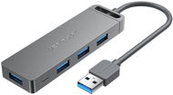 USB Hub Vention 4-Port USB 3.0 Hub With Power Supply 0.15M Gray (Metal appearance) - USB Hub