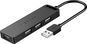 Vention 4-Port USB 2.0 Hub with Power Supply 0.15m Black - USB Hub