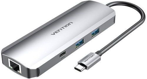 Vention 9in1 Type C Dock, 100W PD - Docking Station - Main image