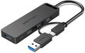 Vention 2-in-1 USB-C/USB-A 3-Port USB 3.0 Hub