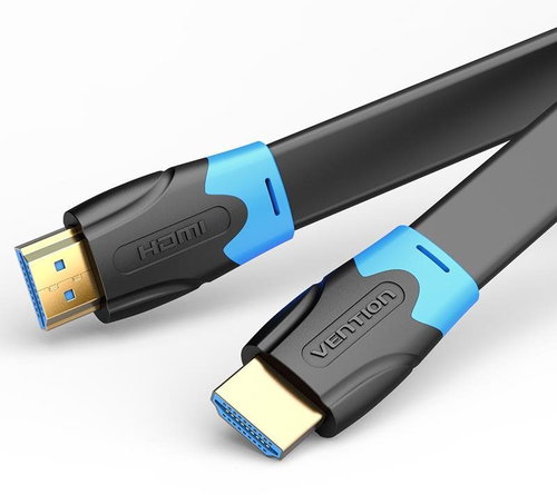Vention Flat HDMI Cable 3M Black - Video Cable - Main image