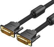 Vention Cotton Braided DVI Dual-link (DVI-D) Cable 0.5m Black - Videokábel