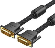 Vention Cotton Braided DVI Dual-link (DVI-D) Cable 1m Black - Videokabel