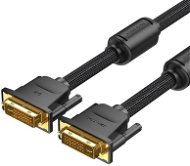 Vention Cotton Braided DVI Dual-link (DVI-D) Cable 1m Black - Videokábel