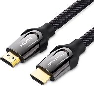 Vention Nylon Braided HDMI 2.0 Cable, 1.5m, Black, Metal Type - Video Cable