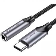 Vention USB-C Male to 3.5mm Male with DAC Adapter 2M Black Aluminum Alloy Type(color box) - Audio-Kabel