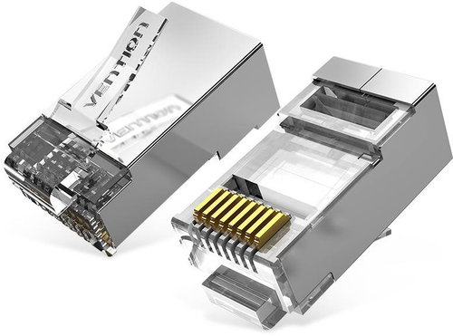 Vention Cat.6A FTP RJ45 Modular Plug Transparent 50er Pack - Steckverbinder - Hauptbild