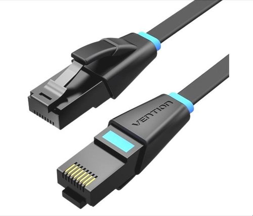 Vention Flat Cat.6 UTP Patch Cable 30M Black - Ethernet Cable - Main image
