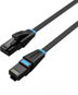 Vention Flat Cat.6 UTP Patch Cable 0.5M Black - Sieťový kábel