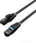 Vention Flat Cat.6 UTP Patch Cable 0.5M Black - Síťový kabel