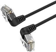Vention Cat6A UTP Rotate Right Angle Ethernet Patch Cable 1M Black Slim Type - Síťový kabel
