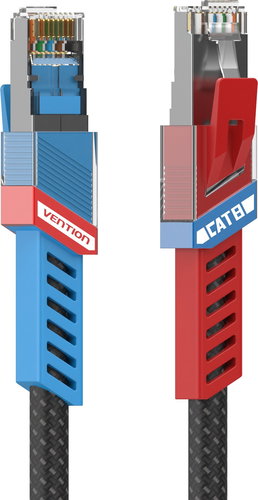 Vention Cat8 SFTP Gaming Ethernet Patch Cable 0.5M Black - Ethernet Cable - Main image