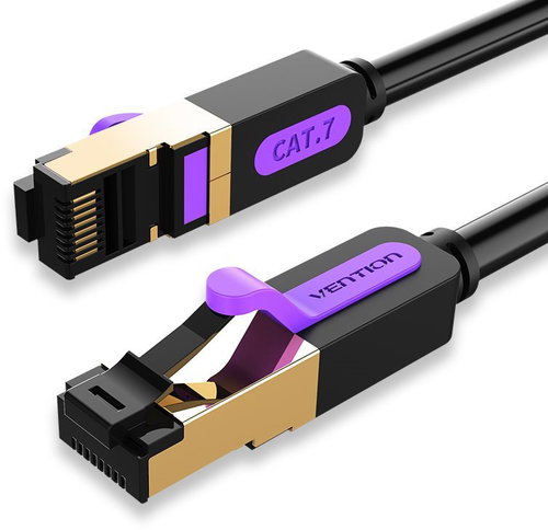 Vention Cat.7 SFTP Patch Cable, 5m, Black - Ethernet Cable - Main image