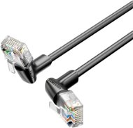 Vention Cat6A UTP Rotate Right Angle Ethernet Patch Cable 0.5M Black Slim Type - Sieťový kábel