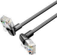 Vention Cat6A UTP Rotate Right Angle Ethernet Patch Cable 1M Black Slim Type - Hálózati kábel