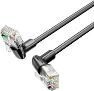 Vention Cat6A UTP Rotate Right Angle Ethernet Patch Cable 3M Black Slim Type - Hálózati kábel