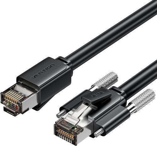 Vention Ultra-Flexible Cat6A SFTP Industrial Camera Ethernet Patch Cable 5M Black - Hálózati kábel - Fő fotó
