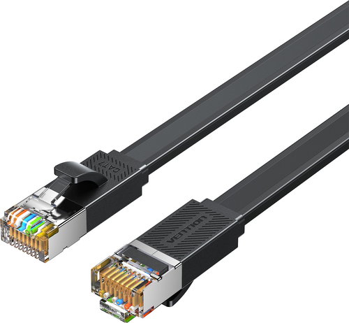 Vention Flat Cat.7 Ethernet Patch Cable 15M Black - Síťový kabel - Hlavní obrázek